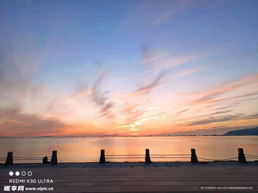 海岸夕阳