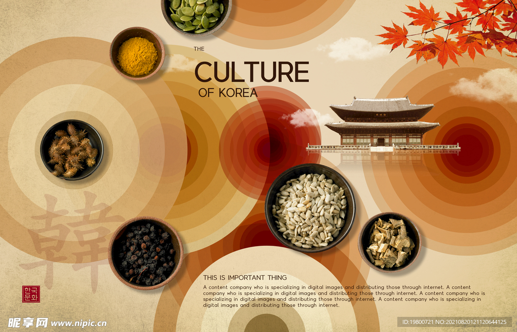 韩式传统古典食材海报