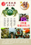 海报 菜单  虾蟹