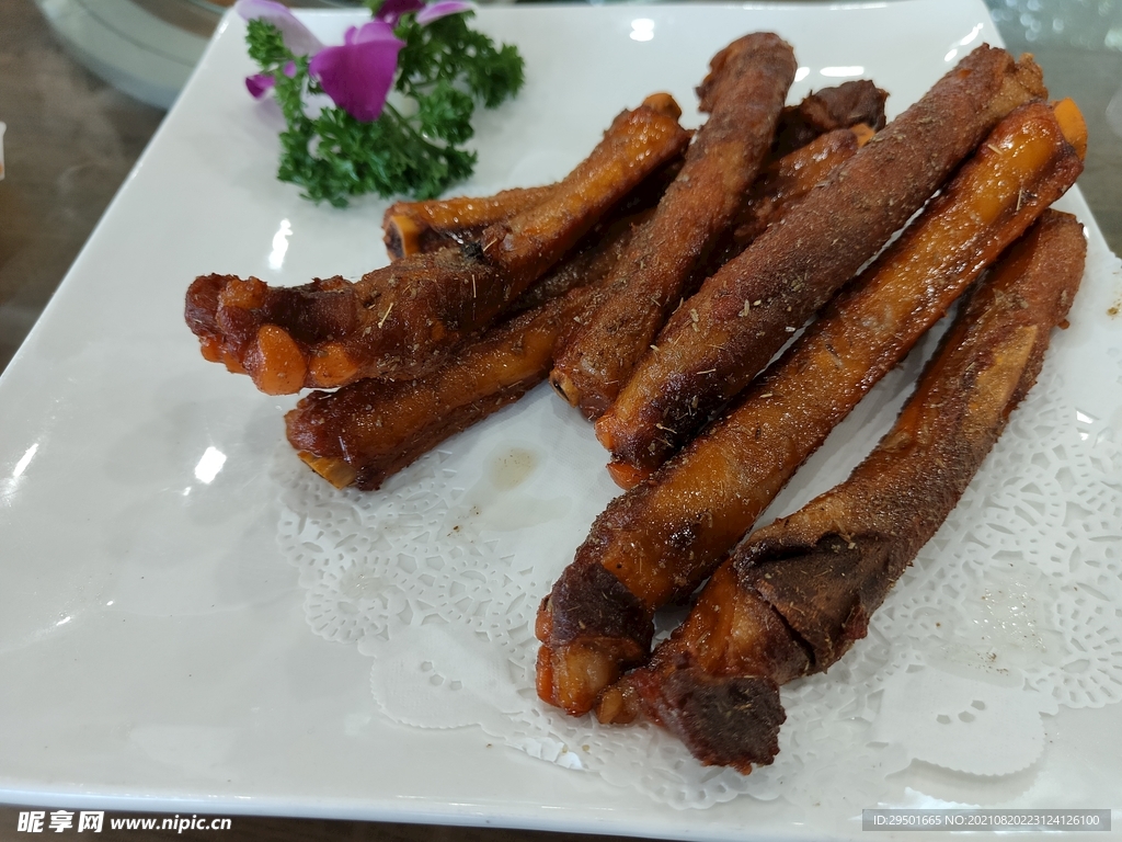 椒盐鹿肋骨美食