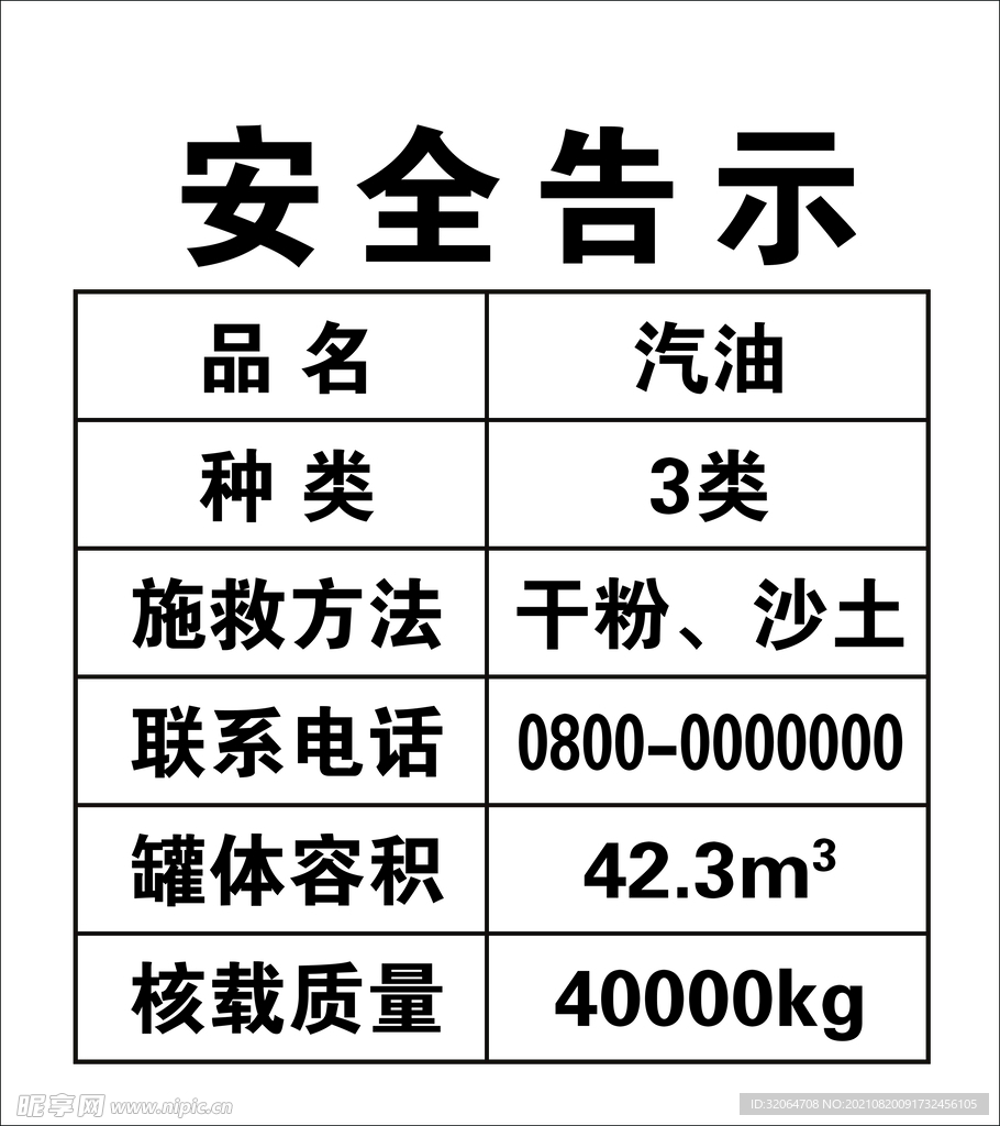 安全告示标签