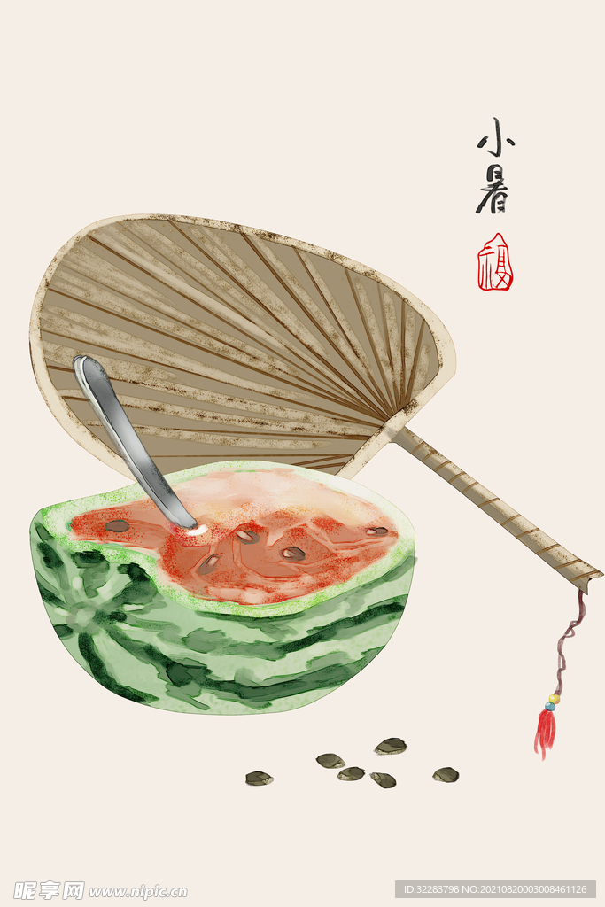 西瓜装饰画