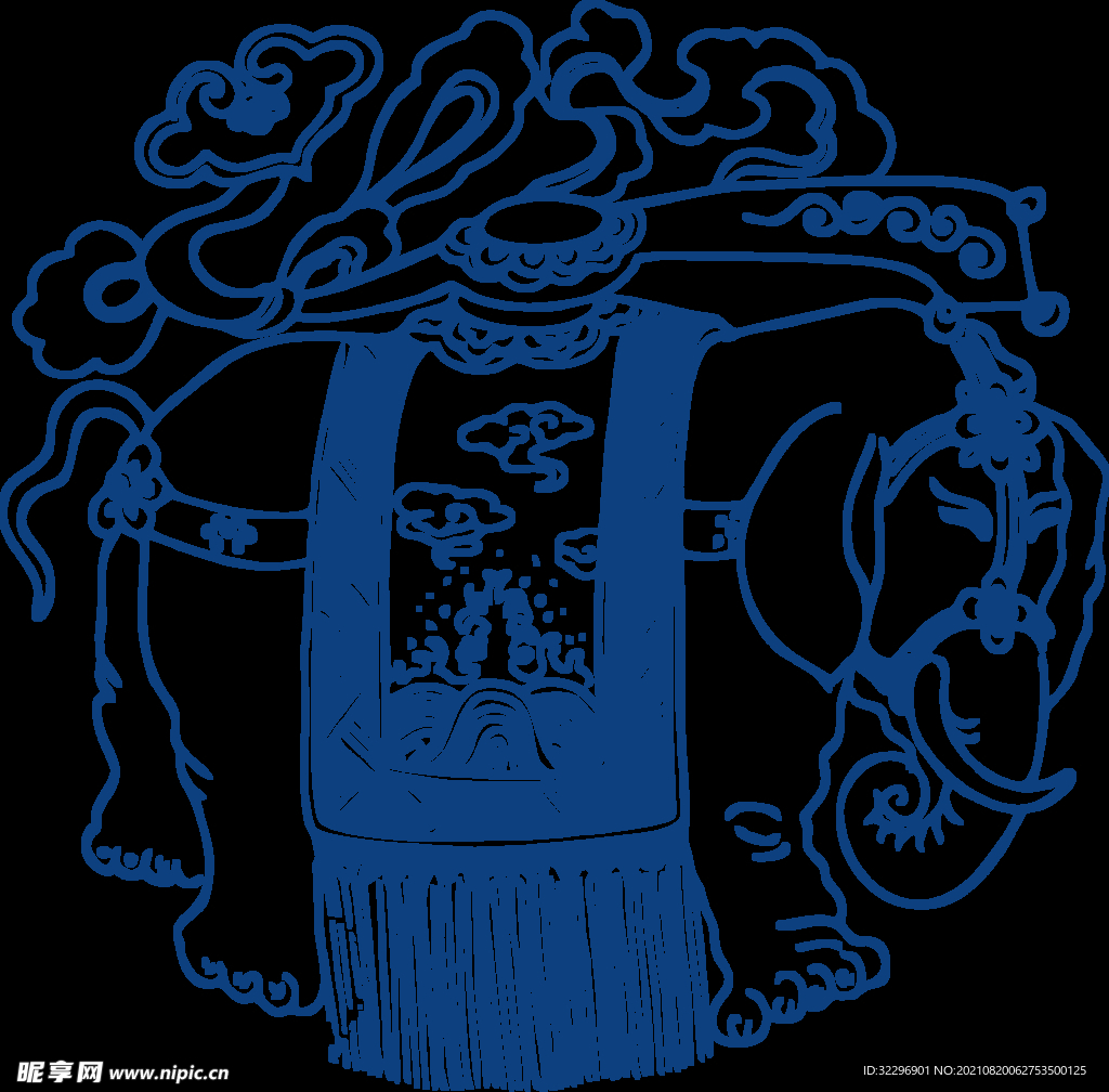 中国风古典青花瓷图案