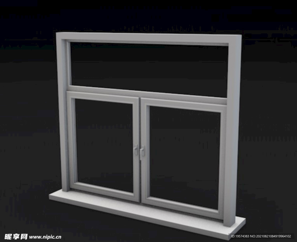 C4D模型现代窗户