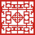  中国风中式窗花图案素材