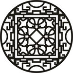  中国风中式窗花图案素材