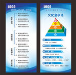 企业文化蓝色展架