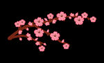 手绘粉色桃花免扣素材图片