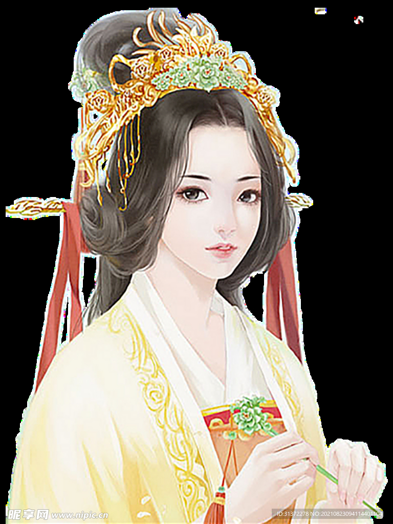 古装帅哥美女插画图片