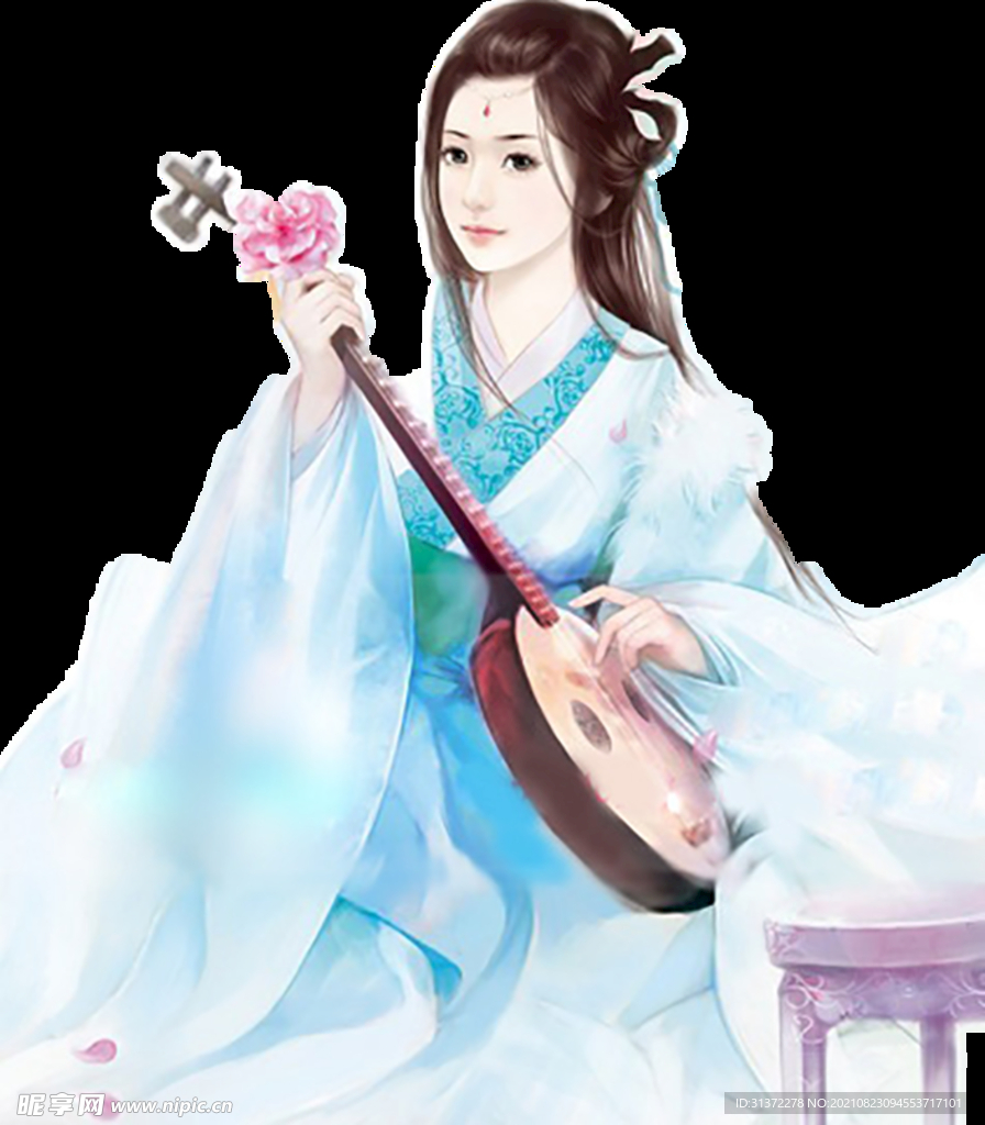   古装帅哥美女插画图片