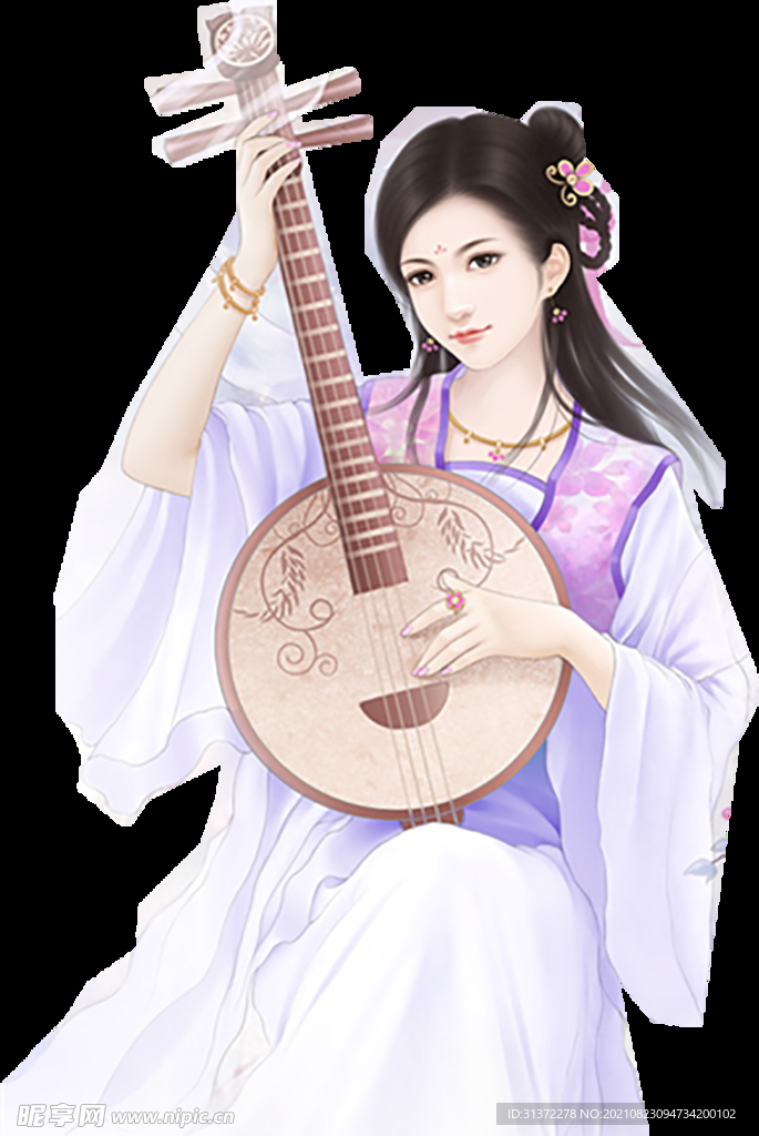 古装帅哥美女插画图片