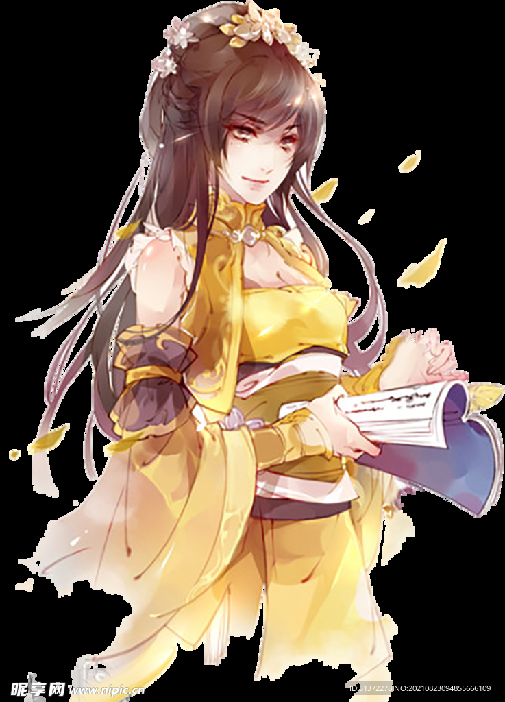  古装帅哥美女插画图片
