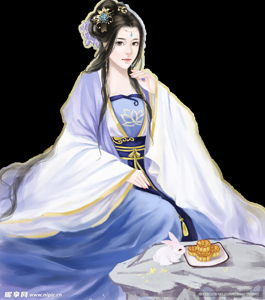 古装帅哥美女插画图片