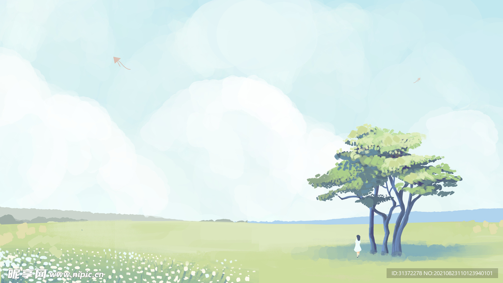  创意手绘天空图片