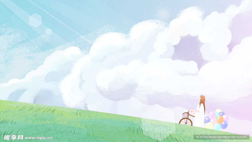 创意手绘天空图片