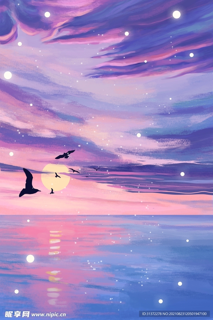 创意手绘天空图片