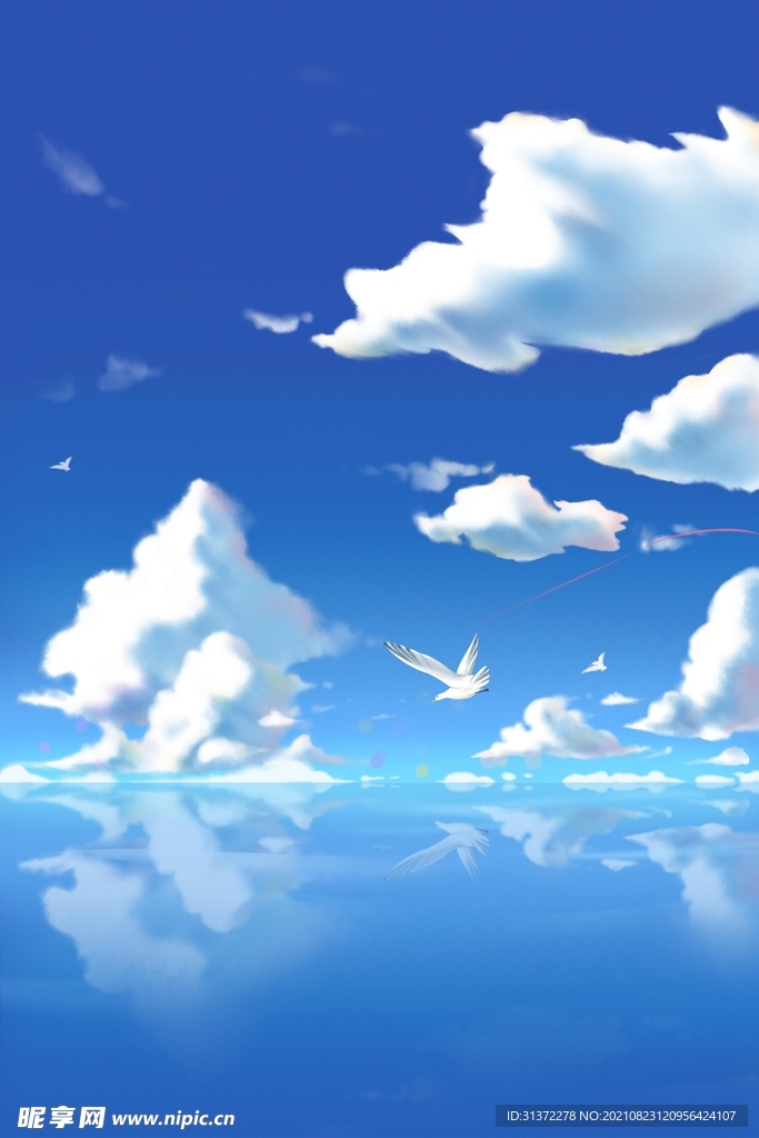 创意手绘天空图片