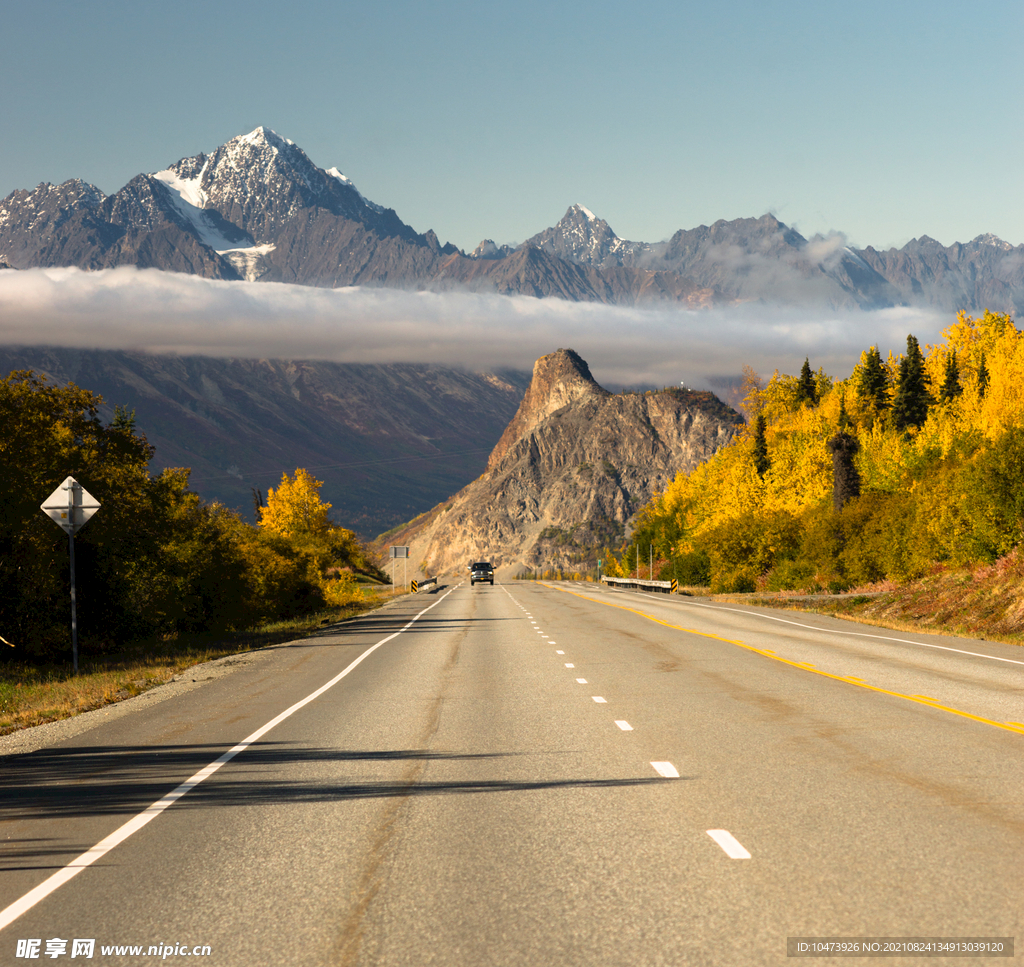 唯美公路风景图片