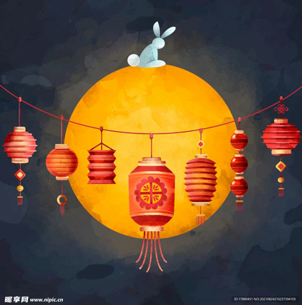 中秋节灯笼背景