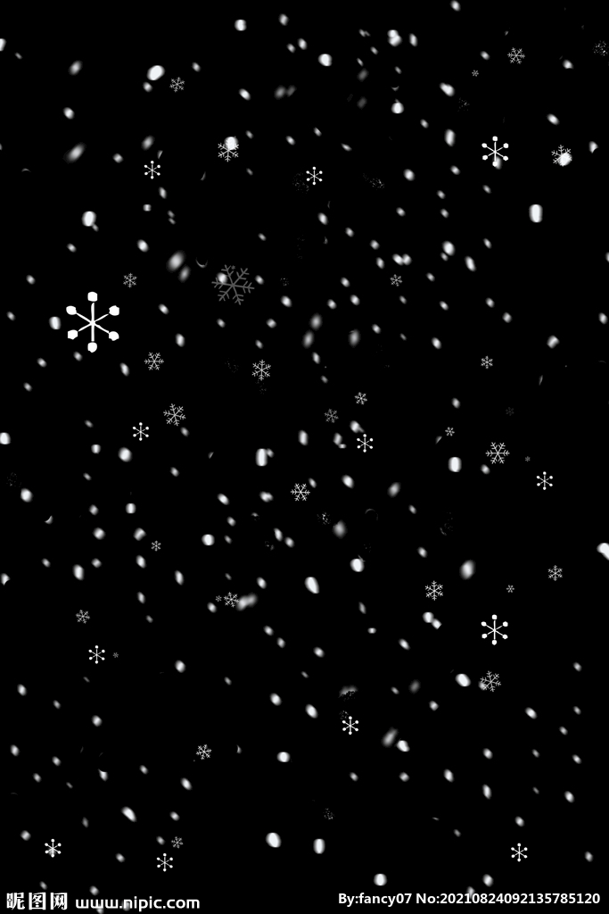 冬季飘雪雪花场景元素