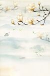   手绘古风插画背景图片 