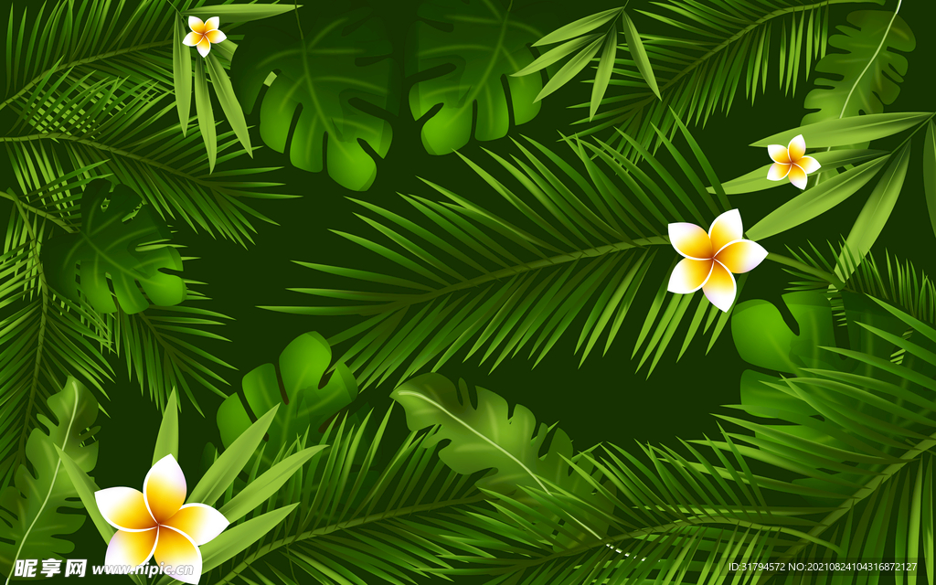花卉植物背景墙