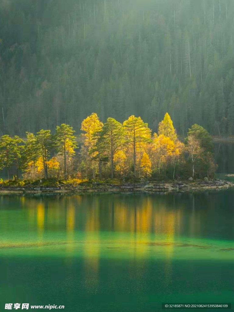 湖边风景图片