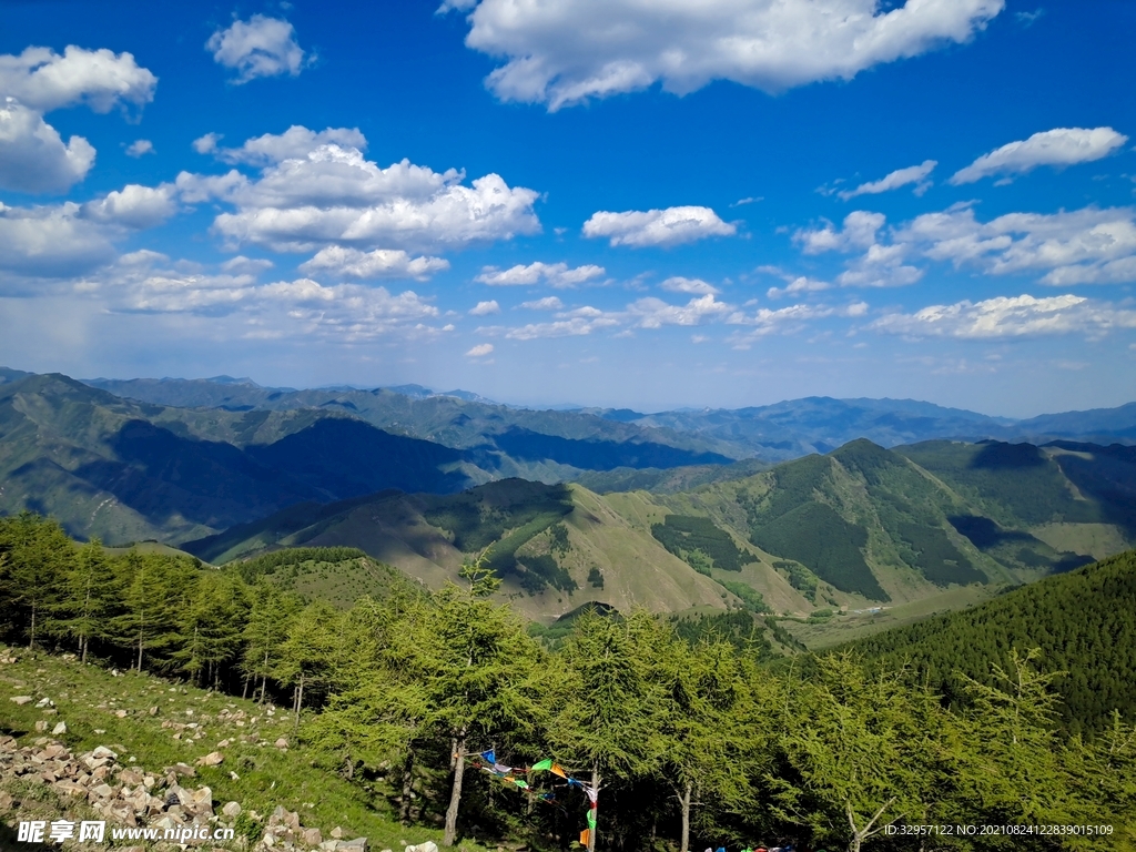 五台山风景区蓝天白云