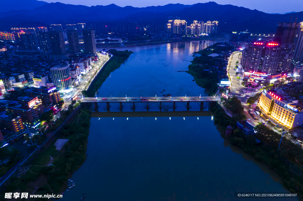 建瓯夜景航拍