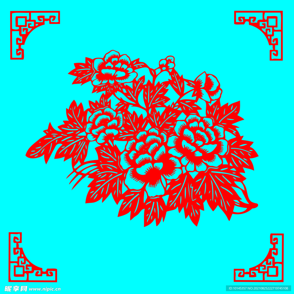 牡丹剪纸