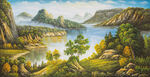 山水油画 
