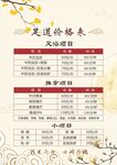 中医价目表 推拿海报 