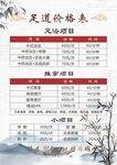 中医价目表 推拿海报 