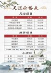 中医价目表 推拿海报