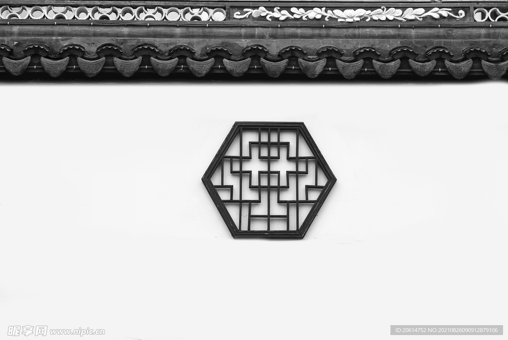 中国风古建筑墙壁