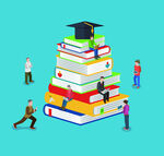 努力学习创意海报