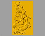 CAD浮雕装饰画3D模型