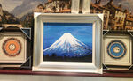 富士山油画