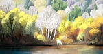 麋鹿装饰画
