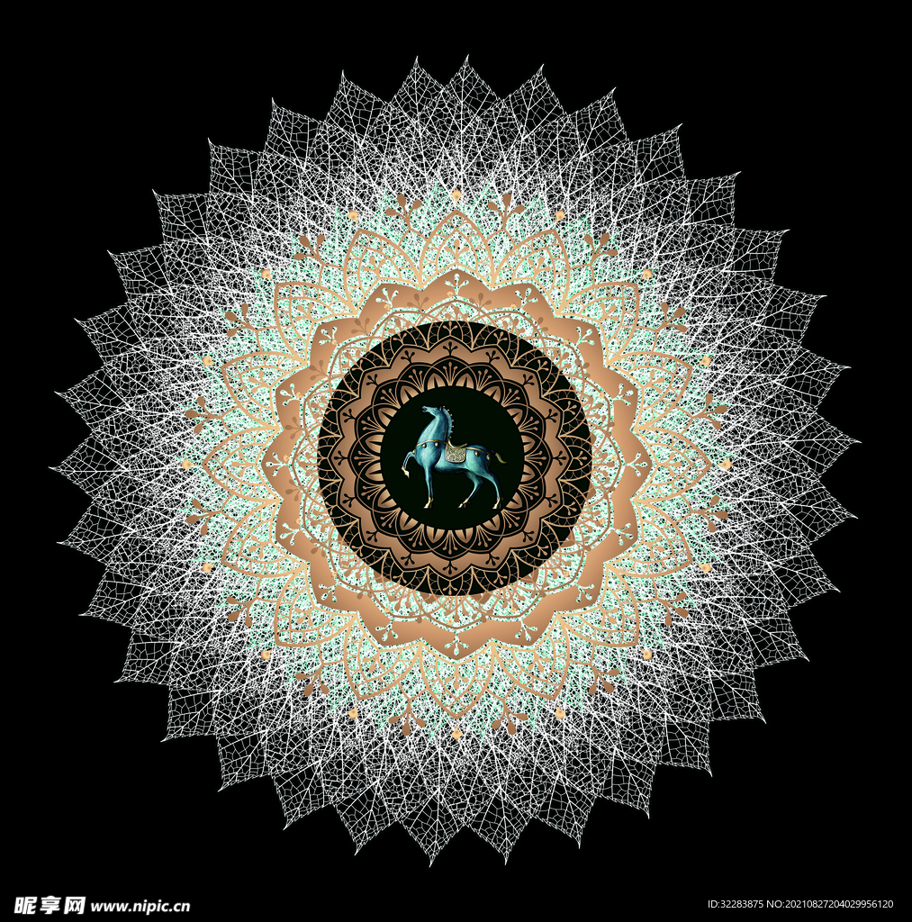 现代轻奢花纹装饰画