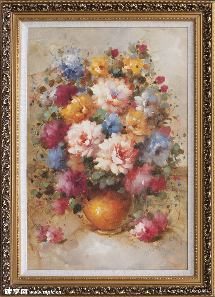 宫廷花卉油画