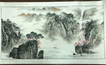 一帆风顺山水国画