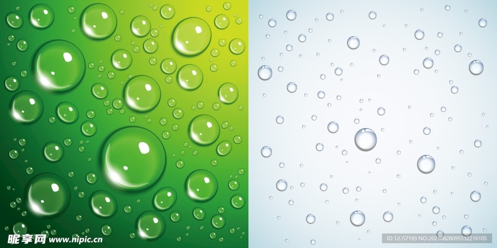 绿色水珠水滴背景图
