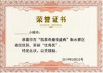 荣誉证书打印效果图