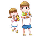 开心学习的孩子