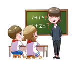 上课学习的孩子