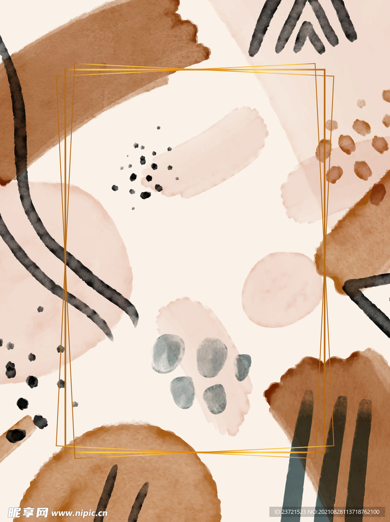 金粉流体抽象水彩手绘高级壁纸装