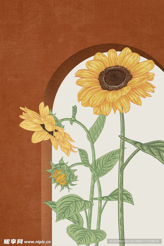葵花挂画