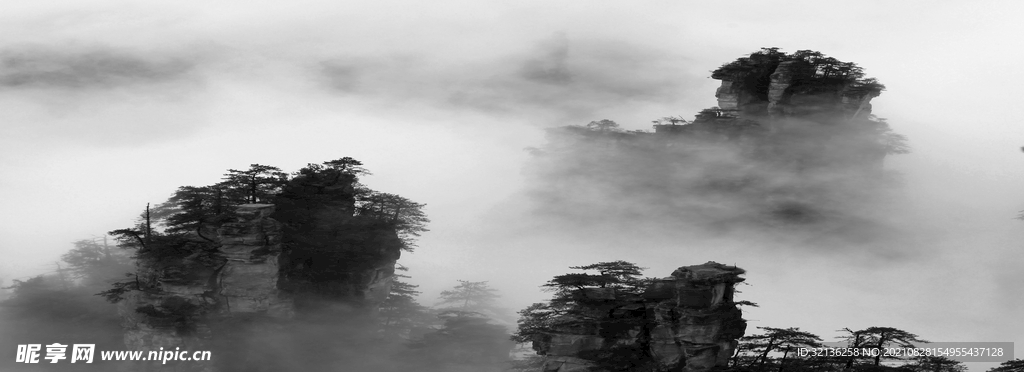 水墨床头画