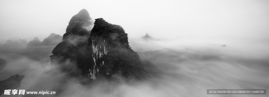 水墨床头画